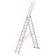 Silver 3x10 6.53m Collapsible Aluminium Ladder