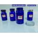 100cc 120cc 150cc Plastic Bottle for Pills Capsules Transparent Blue Pet Refillable Plastic solid dosage medicine bottle