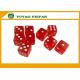 OEM Acrylic Professional Straight Corner 6 Sided Dice Sets With 3mm Dots