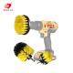 Yellow 3pcs 2 Drill Cleaning Brush Sets For Car Household Cleaning Brush