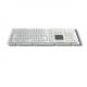 Waterproof 304 Stainless Steel Industrial Keyboard With Touchpad Usb Interface