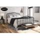 White High Gloss Iron Metal Pipe Bed For Children Bedroom Furniture