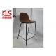 Metal Frame Restaurant Leather Dining Room Chairs Brown