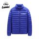 Utility Thin Cotton Padded Coat Zipper Stand Collar Down Puffer Jacket For Men