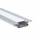 Plasterboard Drywall Aluminum Extrusions For LED Lights Transparent Cover