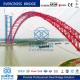 Permanent Assembly Concrete Deck Steel Arch Bridge With Big Loading Capacity