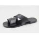 Fashion Mens Leather Slippers Flip Flops Black Mens Summer Leather Sandals