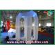 2 Blowers 1.5mL X 2mW X 2.5mL White Inflatable Money Booth For Promotion