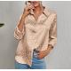                  Custom Private Label American Clothing Wholesale Long Sleeve Embossed Button up High Quality Shirts for Women Shirts             
