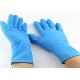 Blue Disposable Nitrile Gloves High Tensile Strength Multi Purpose No Chemical Residue