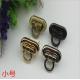 Lady handbag zinc alloy gunmetal color high quality metal twist locks