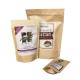 Free samples available biodegradable feature and plastic material kraft paper stand up zipper coffee tea bags