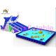Blue / White Inflatable Water Parks Multi Fun In Slide , Pool And Water Toys