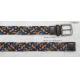 Assorted Colors Mens Stretch Belts With PU Part / Old Silver Buckle 3.5cm Width