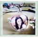 Apple Shaped Photo Engraved Key Chain Acrylic For DIY Souvenir