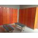 PVC Material Double Tier Lockers , Orange Small Employee Lockers For Factory