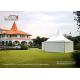 Outdoor Party Gazebo Canopy Marquee 5x5m With Plain White PVC Sidewall Around