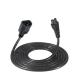 Black C5 To C14 Connector Wire Electronic Pc Computer Power 0.75Mm Iec Plug Cable