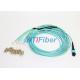 MPO - LC 12 Core fibre optic patch cord Aqua Round Bundle Optical Fiber Cable