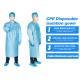 Disposable Surgical Aprons Isolation Gown / CPE Disposable Aprons With Long Sleeves