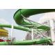 Green Big Commercial Pool Water Slides For Theme Park / Backyard Water Slides Kids