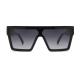 Flat Top Large Frame Sunglasses One Piece Uv400 Oversized Square Sunglasses
