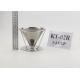 Non Slip Handle Stainless Steel Pour Over Coffee Dripper With Silicone