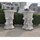 Stone carved Marble planter carved flowerpot sculpture,garden stone garden statues supplier