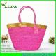 LUDA BeachTotes Cornhusk Straw Beach Bags With Golden Sequins