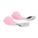 Heat Insulation Silicone Spoon And Fork 18.5*3.5cm for Kitchen Use