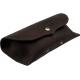 Dark Brown Luxury Leather Glasses Case , Soft Leather Sunglasses Case