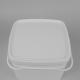 ISO9001 Certification White Square Plastic Buckets 3 Liter