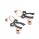 Rose Gold Plated Plain Ribbon Bow Tassel Stud Earrings  Women Fashion Jewelry , Bow Knot Pendant Chain Drop Hook Earring