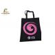 Recycle Black Non Woven Shopping Bag Silk Screen Printing Loop Handle