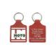 Red Soft PVC Keychains 60x40x4mm Or Customized Size In Clothes Shape