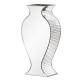 Clear Crystal Tall Mirrored Crushed Diamond Floor Vase Planter For Wedding