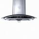 SS range hood with 1.5m aluminum pipe and pushbutton