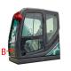 5mm Excavator Front Glass Replacement Green Tempered Glass For Windshield