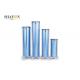 Cuboid Blue Airless Pump Bottle , Various Size Acrylic Pump Bottle For Skincare