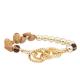 Picture Stone Gold Beads Handmade Beaded Bracelet Elastic For Spring Collection