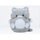 Huggable Soft Plush Toys Grey / White Color 100% Polyester Material