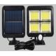 1200mAh Lithium Solar Powered Parking Lights 18650 Battery Solar Flood Light 4 COB Solar Sensor