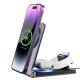 Overvoltage Protection 3 in 1 Qi Fast Wireless Charging Stand for iPhone 15 Pro Max