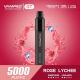 Rose Lychee Disposable Vape Pen With Mash Coil Plastic Metal Material Black Color