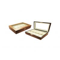 Custom Watch Packing Box White Lined Wooden Case , Watch Collection Box