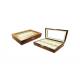 Custom Watch Packing Box White Lined Wooden Case , Watch Collection Box
