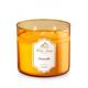 3 wicks 100% soy wax scented & printed orange glass candle packed into gift box