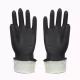 Hot heavy natural rubber latex safety gloves popular black industrial gloves