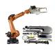 KR 360 R2830 universal robot with spot welding gun and CNGBS dress pack KUKA industrial robot arm