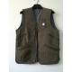 Hunting vest, taslan fabric, water proof function, S-3XL, olive, green color